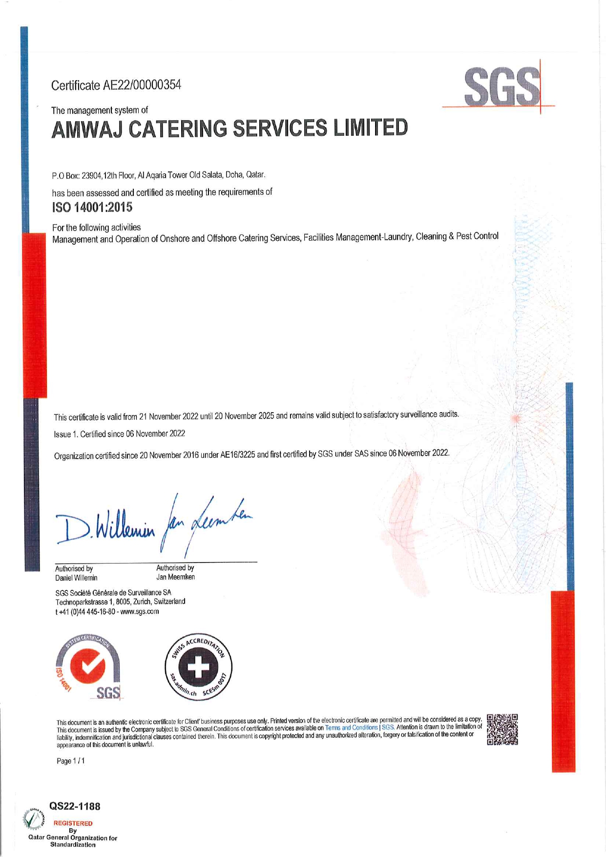 SGS Health Certification2